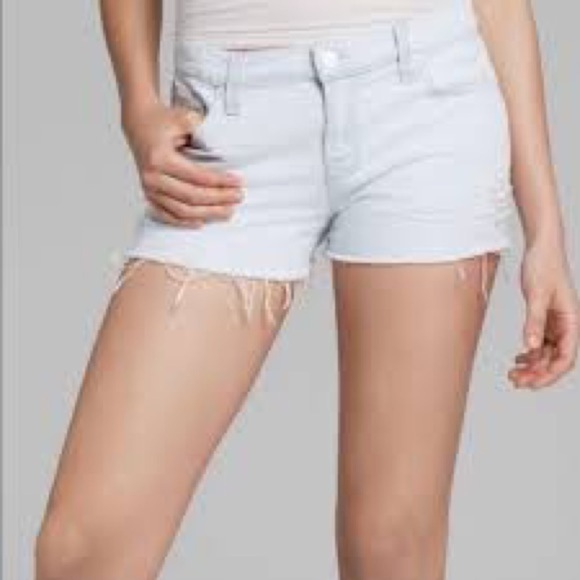 J Brand Cut Off Shorts Addicted Light Wash Denim Raw Hem 25 - Picture 1 of 8